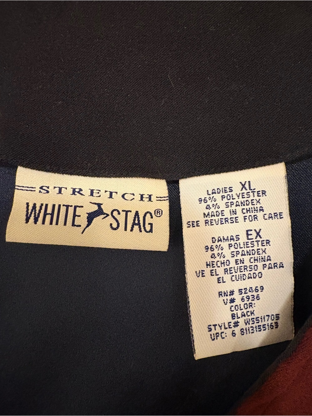 Vintage White Stag Black Stretch Ladies Vest - Picture 3 of 4